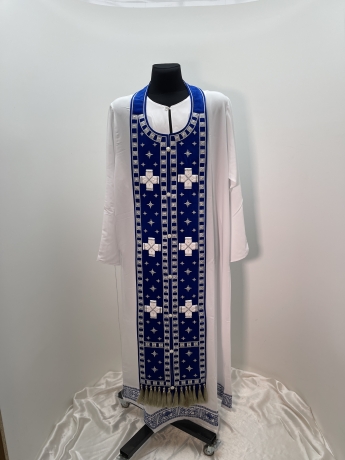 Комбіноване облачення священника вишите на оксамиті, вишивка "Сяйво" 