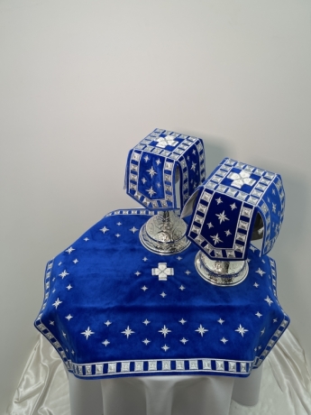 Комбіноване облачення священника вишите на оксамиті, вишивка "Сяйво" 