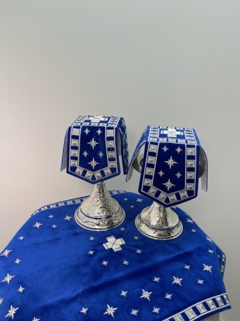 Комбіноване облачення священника вишите на оксамиті, вишивка "Сяйво" 