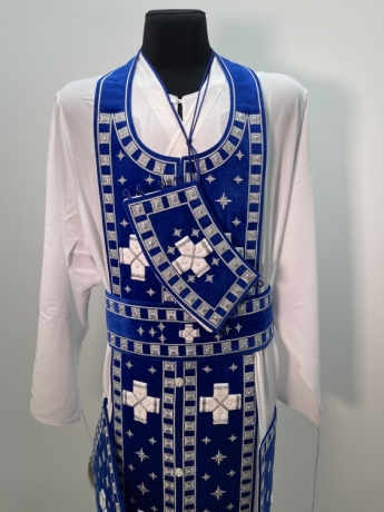 Комбіноване облачення священника вишите на оксамиті, вишивка "Сяйво" 