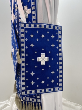 Комбіноване облачення священника вишите на оксамиті, вишивка "Сяйво" 