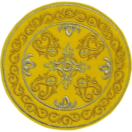 Серветка кругла жовта Ф17см