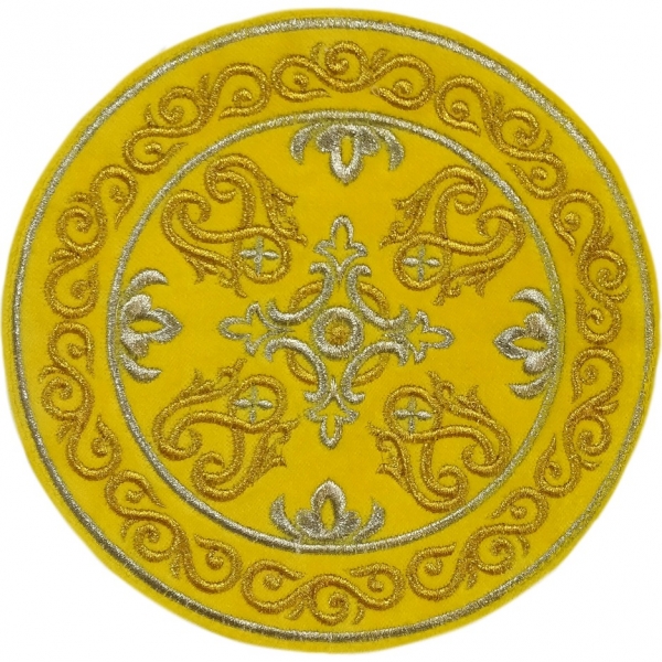 Салфетка круглая желтая  Ф17см 