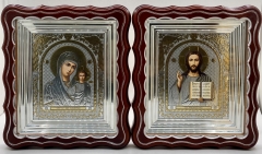 Ікони &quot;Вінчальна пара&quot; літ. павлін, кор., пат. ср. 27х24см