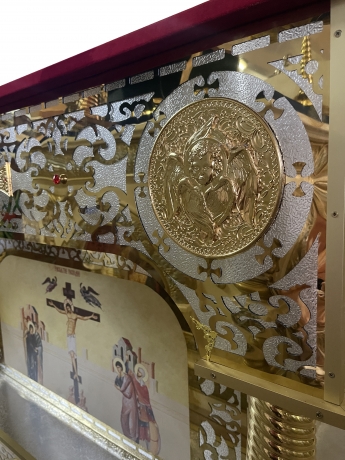 Престол внутр. 100х100х100см. Лазерна різка, друк ікони, литво, катані труби