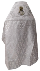 Облачення священника комбіноване з парчі &quot;Ажурний хрест&quot;, з вишитим опліччям, візерунок &quot;Нова вишивка&quot;