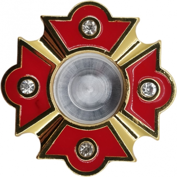 Капсула с эмалью Ф5см крас.эм.бел.к.зол