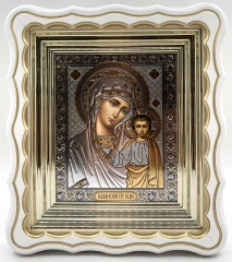 Ікони &quot;Вінчальна пара&quot; літ. пряма роза, біл., пат. зол. 27х24см