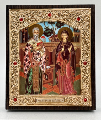 Ікона свт. Кипріян та Юстина 11х13