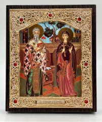 Ікона свт. Кипріян та Юстина 11х13