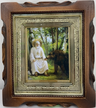 Ікона св. преп. Серафим Саровський (М.) 19х17 