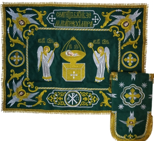 Покровцы и воздух с вышивкой "Ангел"