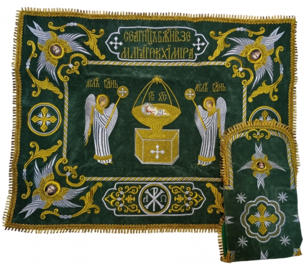 Покровцы и воздух с вышивкой