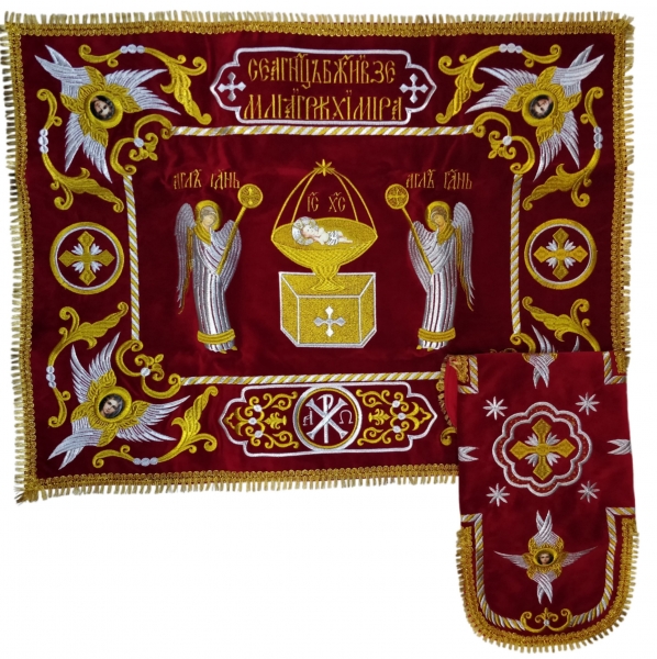 Покровцы и воздух с вышивкой