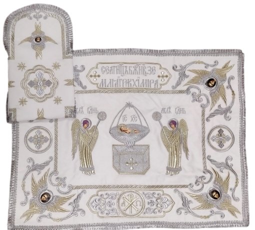 Покровцы и воздух с вышивкой "Ангел"