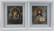 Ікони "Вінчальна пара" (літ. куп. квітк. біл., пр.) 26х23см