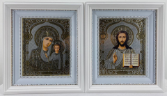 Ікони &quot;Вінчальна пара&quot; (літ. куп. квітк. біл., пр.) 26х23см 