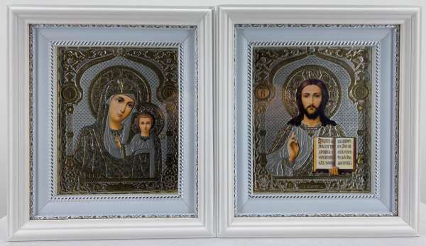 Ікони "Вінчальна пара" (літ. куп. квітк. біл., пр.) 26х23см