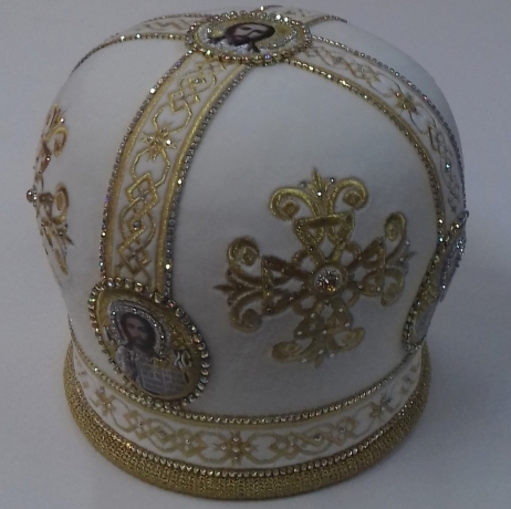 Митра "хрест" біла