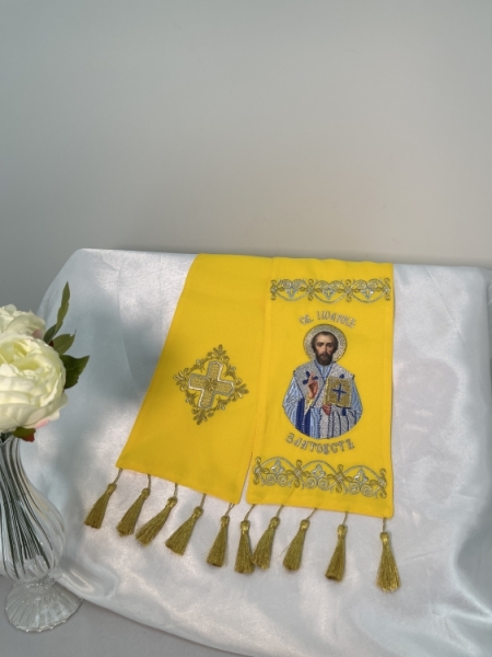 Закладка з вишитою іконою св. Іоанн Златовуст