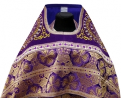 Облачення священника комбіноване з парчі &quot;Афонський хрест&quot;, з вишитим опліччям, вишивка &quot;Коло&quot;