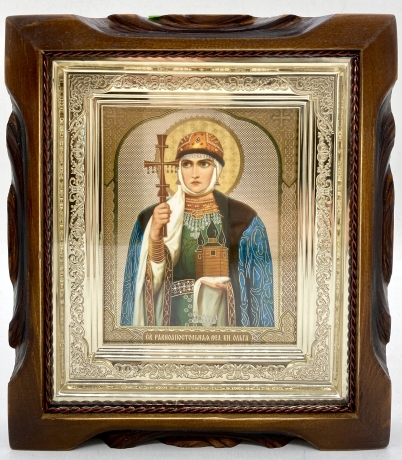 Икона свящ. равноап. вл. кн. Ольга 19х17