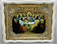 Ікона Тайна Вечеря (з емалями) 62х50