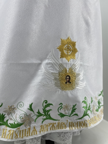 Комбіноване облачення священника вишите на оксамиті, з вишитими іконами, вишивка "Лілії"