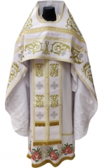 Облачення священника, вишите на габардині, вишивка &quot;Роза&quot; з пришивним галуном