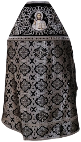 Облачення священника комбіноване з парчі "Грецький хрест", з вишитим опліччям, Вишивка "Коло"