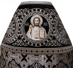 Облачення священника комбіноване з парчі &quot;Грецький хрест&quot;, з вишитим опліччям, Вишивка &quot;Коло&quot;