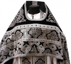 Облачення священника комбіноване з парчі &quot;Грецький хрест&quot;, з вишитим опліччям, Вишивка &quot;Коло&quot;