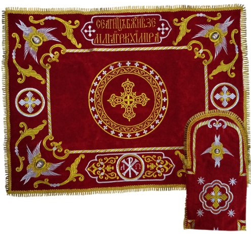 Покровцы и воздухи с вышивкой "Крест"