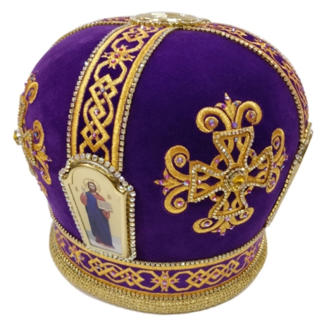 Митра "Хрест" фіолетова