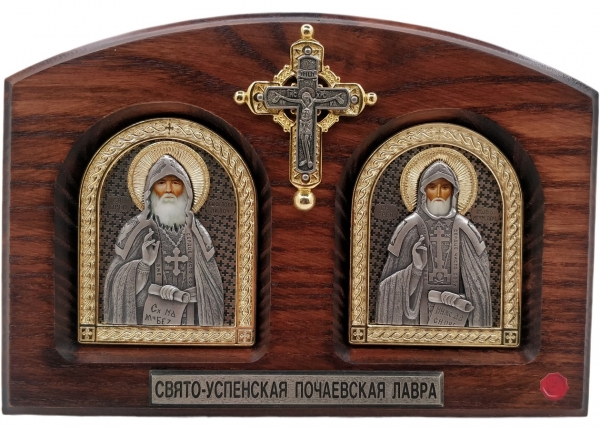 Икона преп.Иова и преп.Амфилохия Почаевских 20х14
