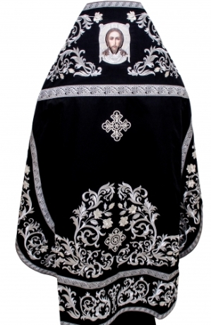 Облачення священника вишите на габардині, вишивка "Роза" з пришивним галуном