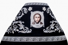 Облачення священника вишите на габардині, вишивка &quot;Роза&quot; з пришивним галуном