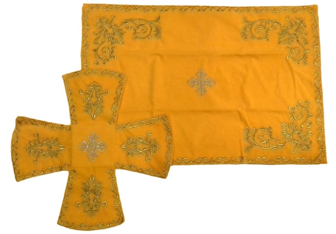 Покровцы и воздух с вышивкой "Огонек" №1