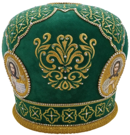 Митра  "Орнамент"  зеленая