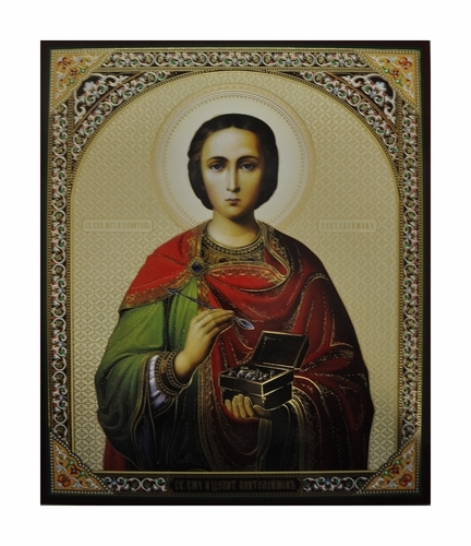 Икона вмч. и целитель Пантелеимон 20х24