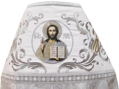 Облачення священника комбіноване з парчі &quot;Києвський хрест&quot;, з вишитим опліччям, візерунок &quot;Новий візерунок&quot;