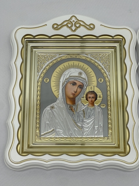 Ікони "Вінчальна пара" літог. сіра, біл. пат. зол. 30х24см 