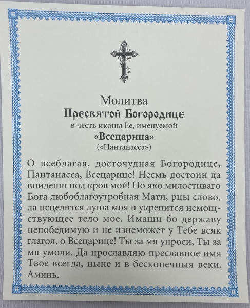 Ікона Богородиці "Всецариця" 24х20см