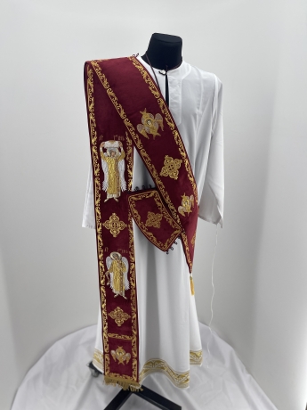 Орарь з поручами, вишивка "Хрест"