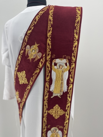 Орарь з поручами, вишивка "Хрест"