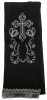 Закладка "Крест с узором" черная 