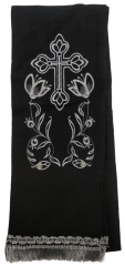 Закладка "Крест с узором" черная 