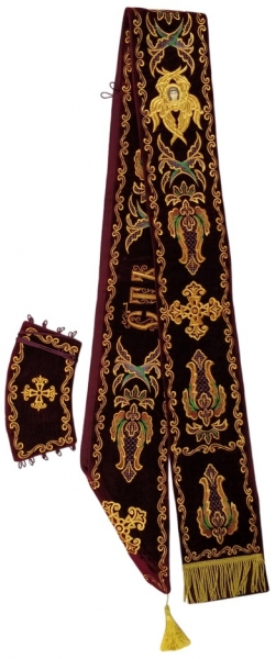 Орарь двойной с поручами вышивка ангел