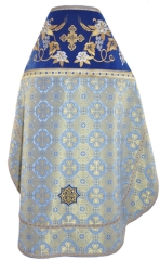 Облачення священника комбіноване з парчі &quot;Афонський хрест&quot;, з вишитим опліччям, візерунок &quot;Лілія&quot;