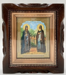 Ікона Преподобні Зосима та Савватій 19х17